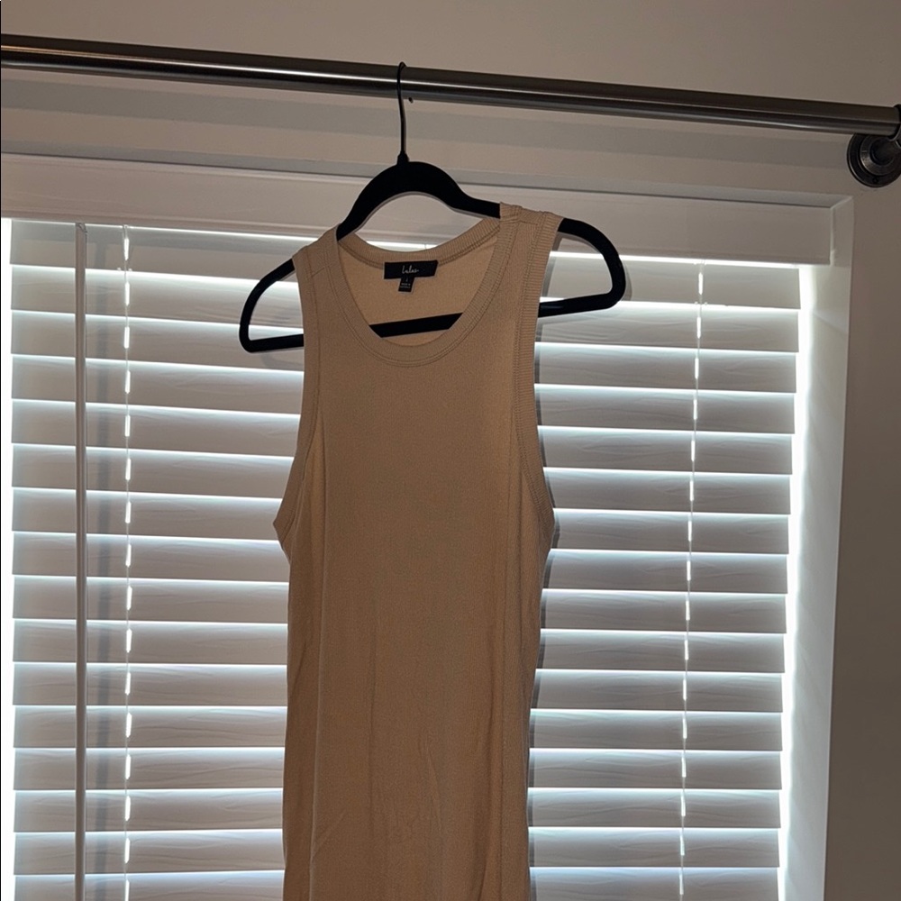 Lulu's Tan Sleeveless Dress